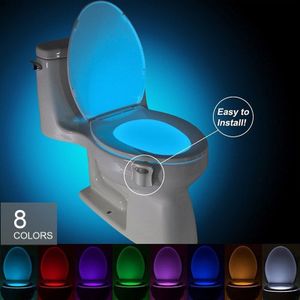 16/8 Kleur Backlight Voor Toiletpot Wc Toilet Seat Verlichting Met Motion Sensor Smart Badkamer Wc Nachtlampje Led Wc licht