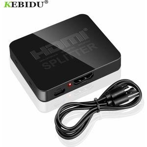 Kebidu Full Hd 1080 P Hdcp 4K Hdmi Splitter Schakelaar Switcher 1X2 Split 1 In 2 out Versterker Dual Display Voor Dvd PS3 Hdtv