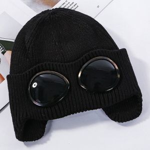 Cokk Winter Hoeden Voor Vrouwen Gebreide Beanie Met Pilot Bril Verdikte Warm Koreaanse Ski Cap Motorkap Femme Gehoorbescherming