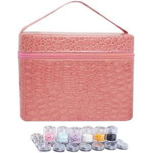 84 Bouteilles En Cuir Pu Diamant Peinture Breloques Strass Outil Sac De Rangement Étui Organisateur Perles Diamant Broderie Boît