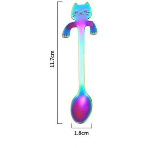 304 Rvs Kat Vormige Koffielepel Theelepel Kinderen Lepel Koffie Thee Benodigdheden Clh @ 8