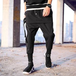 Mannen Zwart Joggers Broek Heren Grote Zakken Ankel Cargo Broek Mannelijke Lente Streetwear Overalls Joggingbroek Hip Hop Casual Broek