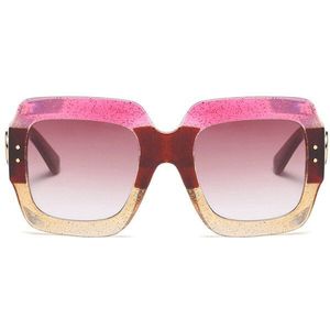 45163 Dames Vierkante Zonnebril Voor Vrouwen Celebrity Bril Retro Eyewear Uv-bescherming