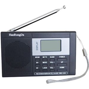 Draagbare Full-Band Digitale Tuning Multiband Stereo Tuner Mw/Am/Fm/Sw Kortegolf Radio Rec Controle ontvanger