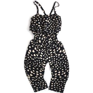 2-7Years/kinderkleding Zomer Jumpsuit Voor Baby Meisjes Kleding Kids Overalls Zwart Leuke Dot Casual Lange Broek Baby Kleding BC1306