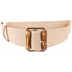 Retro Gebreide Wax Touw Taille Touw Vrouwen Bamboe Gesp Riem Dames Gebreide Vrouwen Gevlochten Riem