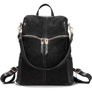 Vintage vrouwen rugzak nubuck leer PU school rugzakken voor tiener meisjes grote capaciteit schoudertassen voor vrouwen