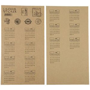 Wandkalender 2026, groot formaat, planner met stickers en