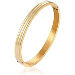 Top Vrouwen Armband Titanium Staal Rose Gouden Kleur Unieke Drie Zijden Ronde Bangle &amp; Armband Sieraden Bruiloft