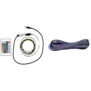 5M 4-Pin Rgb Led Extension Wire Voor 3528 5050 Rgb Strip & 1M 5V 5050 smd 60LED Kleur Veranderende Rgb Led Strip