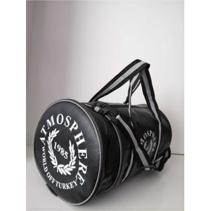 Unisex Zwarte Cilinder Sporttas