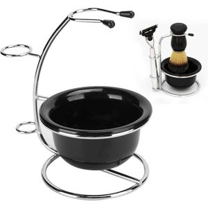 Professionele Metalen Scheren Stand Houders Schuimende Zeep Kom Baard Scheren Tool Set Baard Borstel Houder Scheren Schoonmaakproducten