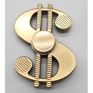 Dollar $ Fidget Spinner Hand Spinner Top Anti-Prikkelbaarheid Gouden Zilveren Zinklegering Lager Staal Bal Kinderen Adhd Volwassen speelgoed