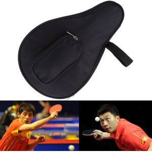 Waterdichte Zwarte Tafeltennis Racket Bag Pingpong Paddle Bat Case W/Ball Pouch E56D