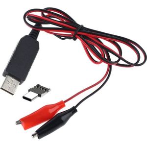 Type C Usb Naar 1.5V 3V 4.5V 6V 9V 12V Kabel Aa Aaa C D Formaat Batterij Eliminator 090F