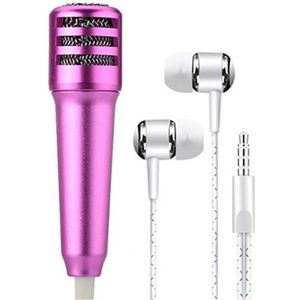 Live Mobiele Telefoon Universele Bedrade Microfoon Kleine Microfoon Condensator Headset In-Ear Hoofdtelefoon #83