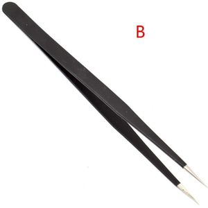 ESD-15 Anti-Statische Stalen Gebogen Gebogen Tip Tweezer Sieraden Nipper Repair Hand Tool Pxpd