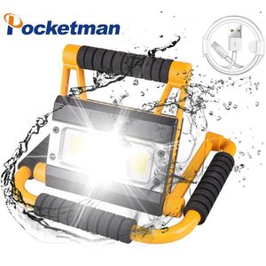 100W Led Draagbare Schijnwerper Usb Oplaadbare Led Werklicht Waterdicht Zoeklicht Torch Camping Lantaarn Outdoor Zaklamp Vis