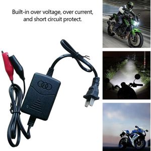 Zwart Kortsluiting Bescherming 12 V 1300mA Lood-zuur Oplaadbare Automatische Acculader Per Auto Vrachtwagen Motorfiets