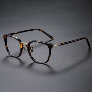 Vintage Acetaat Optische Brillen Frame Mannen Vierkante Bijziendheid Recept Brilmontuur Vrouwen Mannelijke Luxe Computer Eyewear