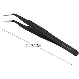 Valse Wimper Pincet Rvs Geënt Wimper Pincet Anti-Statische Elleboog/Rechte Pincet