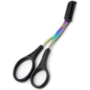 Wenkbrauw Trimmer Schaar Met Kam Facial Ontharing Grooming Shaping Scheerapparaat Cosmetische Make-Up Accessoires Wenkbrauw Schaar