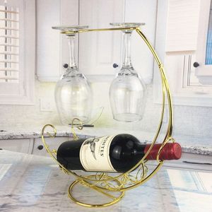 Creatieve Metalen Wijnrek Opknoping Wijnglas Houder Bar Stand Beugel Display Stand Beugel Decor