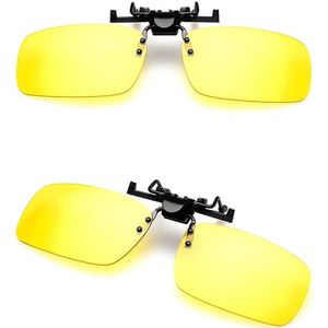 Clip-On Zonnebril Gepolariseerde Dag Nachtzicht Kan Flip-Up Lens Rijden Bril Zonnebril Nachtkijker accessoires