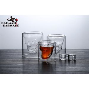6 Stuks 150Ml Skull Head Vodka Shot Glass Drinken Ware Voor Home Office Bar Sets
