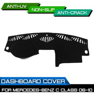 Auto Dashboard Mat Anti-Vuile Antislip Voor Mercedes Benz C Klasse 2006 2007 Dash cover Mat Uv-bescherming Schaduw Sticker