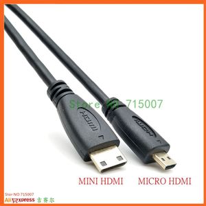 Micro HDMI naar Mini HDMI kabel, 4K adapterkabel voor audio- en videosignalen Compatibel met digitale camera, tablet, monitor