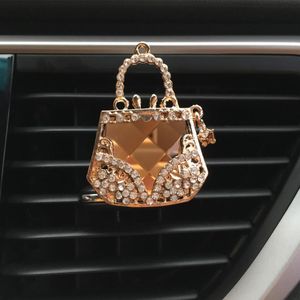 Auto Decor Diamond Purse Auto Luchtverfrisser Auto Outlet Parfum Clip Auto Geur Diffuser Bling Kristal Auto Accessoires Vrouwen Meisjes