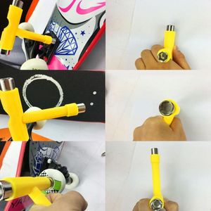 Skateboard Tool Scooter Longboard T Vorm Multifunctionele Wrench Noten Aanpassen Tool Aanpassing Apparatuur 10.3x9 cm