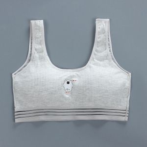 Katoen Meisjes Beha Tieners Padded Training Bras Wireless Puberteit Tieners Tops Voor Meisjes Kids Sport Ondergoed Vest 12-16 jaar