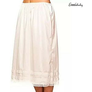 Mode Womens Lace Onderrok Smooth Rok Petticoat Onder Jurk Lange Rok Veiligheid Rok Oversize