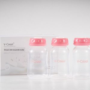 V-Coool 3 Stuks Plastic Pp Babyvoeding Fles Melk Feeder Standaard Mond 150 Ml Behoud Opslag Flessen Eo