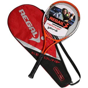 Regail 1Pcs Ijzer Legering Tennisracket Rackets Uitgerust Met Zak Tennis Grip Maat 4 1/4 Racket Van Tennistas (Oranje)