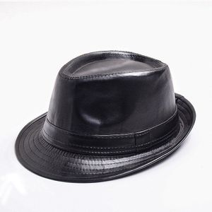 Heren Hoed Pu Punk Stijl Hoed Cap Lakleer Klassieke Cap Voor Party Gothic Hoed Voor Business Cosplay Cap