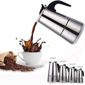 Koffiezetapparaat Pot Roestvrij Staal Mokka Espresso Latte Kookplaat Filter Moka Koffiezetapparaat Koffie Pot Voor Keuken 2/4/6/9 Cups