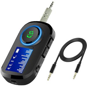Bluetooth 5.0 Zender En Ontvanger Met Digitale Scherm, Handsfree Bellen, 3D Surround Sound Voor Car Home Stereo