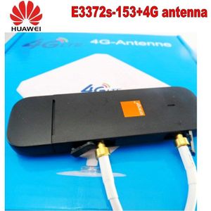 Unlocked HUAWEI E3372 E3372s-153 150Mpbs 4G LTE USB Dongle + 4G lte antenne 35dBi CRC9 Voor E3372 4G LTE FDD MODEM