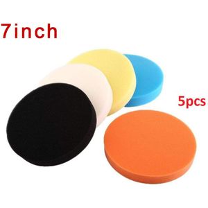 5Pcs 7 Inch Polijsten Waxen Buffing Spons Pads Kit Voor Samengestelde Auto Polijstmachine Universele Auto Schoon Accessoires