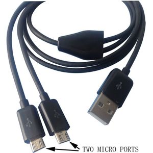 1M 3ft Micro Usb Splitter Kabel Usb 2.0 Naar Dual Micro Usb Y Lading Kabel