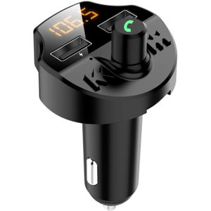T66 Auto Fm Mp3 Speler Bluetooth 5.0 Power-Off Geheugen Mp3 Speler Modulator Adapter Dual Usb Smart Chip Auto lader