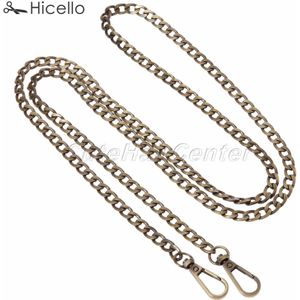 Tas Keten 120 cm Metalen Handtas Schouderriem Tas Sluiting DIY Vervanging Zinklegering Goud Zwart Zilver Brons 8mm brede Hicello