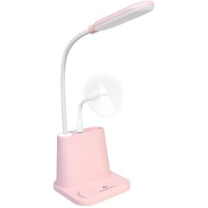 Led Bureaulamp Met Usb-poort Opladen Night Lamp Wekker Thermometer Kalender 3-Niveau Dimmer Tafellamp Met pen Houder