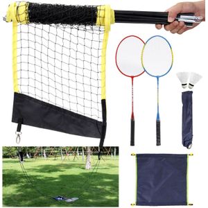Sport Badminton Set Badminton Rackets, Birdies, Netto, verstelbare Polls Strand Of Achtertuin Combo Set Games Raquete De Tenis