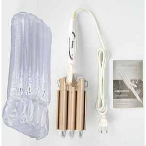 3 Vat Krultang Wand Drie Barrel Haar Waver Iron Hair Crimper Grote Vaten Curling Waver Ijzer Verwarming Styling Tools