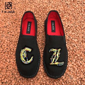 F.N.JACK Shoes woman Zapatos mujer Espadrilles Women loafers Canvas Sapato feminino Womens shoes flats Ladies shoes Espadrille