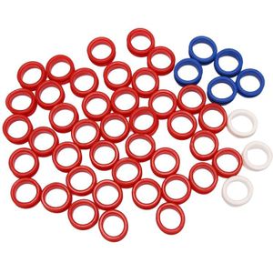 50 Stuks Siliconen Vinger Ringen Voor Elke Schaar Inserts Haircutting Styling Tools Accessoires Mix Kleuren